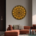 Nástěnná mandala - Zlatý lotos