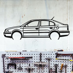 Drevená silueta auta - Škoda Octavia