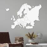 Dřevěná mapa Evropy na zeď - s hranicemi států
