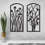 Decorațiune din lemn din 2 părți - Viața în fereastră