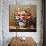 Tablou vintage pentru bucătărie - Buchet de flori