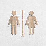 Fa WC piktogramok - Férfiak / Nők