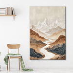Tablou minimalist cu peisaj - Liniștea munților