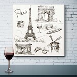Tablou 3D din lemn pentru casă - Paris 