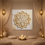 Mandala de glamour auriu - Floare