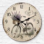 Ceas vintage din lemn - bicicletă franceză