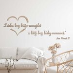 Náboženská nálepka ze dřeva - Láska a kříž