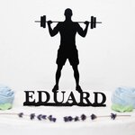 Ozdoba na dort se jménem - Fitness figurka kulturista