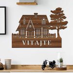 Drevená dekorácia na dvere - Vitajte 