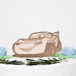 Dřevěná figurka na dort - McQueen z pohádky Auta