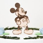 Dřevěná postavička na dort - Mickey mouse