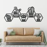 Sada hexagonových obrazů - Kaktusy