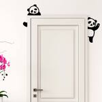 Wooden Sticker around the Door - Pandas
