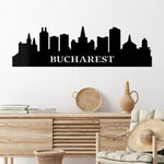 Drevený obraz mesta - Bucharest