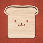 Dřevěná podložka pod hrnek - usměvavý toast