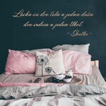 Drevená samolepka - Citát o láske
