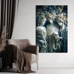 Wooden image of ancient fates - Memento mori