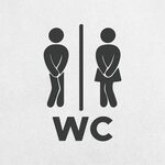 Dřevěné symboly - Dámské a Pánské WC