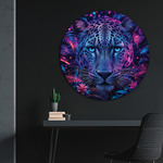 Moderný kruhový obraz - Leopard