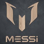 Logo din lemn al fotbalistului - Messi