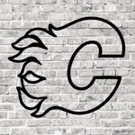 Dřevěné hokejové logo - Calgary Flames
