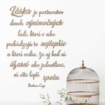 Citát o láske - nálepka na stenu z dreva