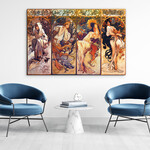 Reproduction of the painting by Alphonse Mucha - Seasons