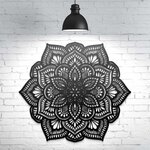 Vyřezávaná 3D mandala ze dřeva - obraz Příroda