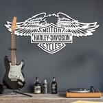 Drevený obraz - Logo Harley Davidson