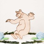 Dortová figurka ze dřeva - Máša a medvěd
