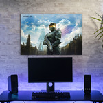 Drevený gaming obraz - Halo s Master Chiefom