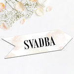 Svadobná šípka na označenie cesty - Neha