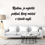 Dřevěný citát na stěnu - Rodina je poklad