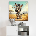 Children's picture with an animal - Zebra