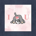 Tablou romantic din lemn - I love you