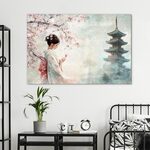 Dřevěný obraz - Japonská sakura