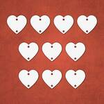 Hearts with a steel ring - 10 pcs
