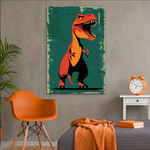 Dětský retro obraz - T-Rex