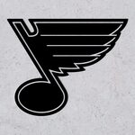 Hokejové logo ze dřeva - St. Louis Blues