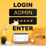 Samolepka na stěnu do kanceláře - LOGIN ADMIN