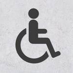 Semn indicator din lemn pentru ușă - Persoane cu dizabilități