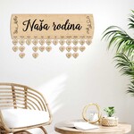 Drevený rodinný kalendár - Naša rodina