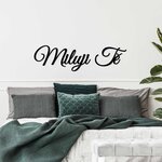 Dřevěný nápis na zeď - nálepka Miluji Tě