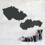 Drevené mapy na stenu - Česko a Slovensko