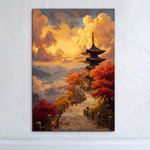 Barevný obraz - Japonská pagoda