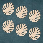6 db - Fa alátétek - Monstera