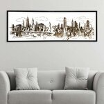 3D gravírovaný panoramatický obraz na stěnu - New York