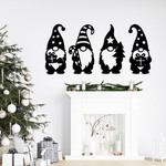 Spiriduși de Crăciun decupați - Set de 4 decorațiuni