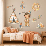 Wooden stickers for a children's room - Indian