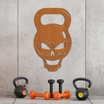 Cadou pentru culturist - Tablou din lemn Kettlebell